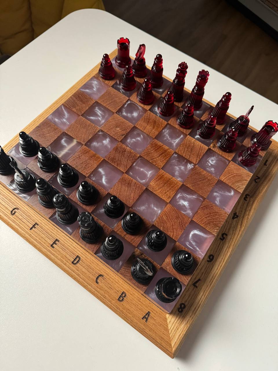 Elm and epoxy chess Granadas.store
