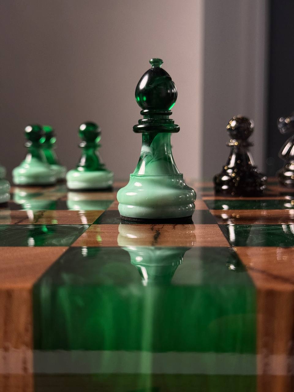 Green chess with fog Granadas.store