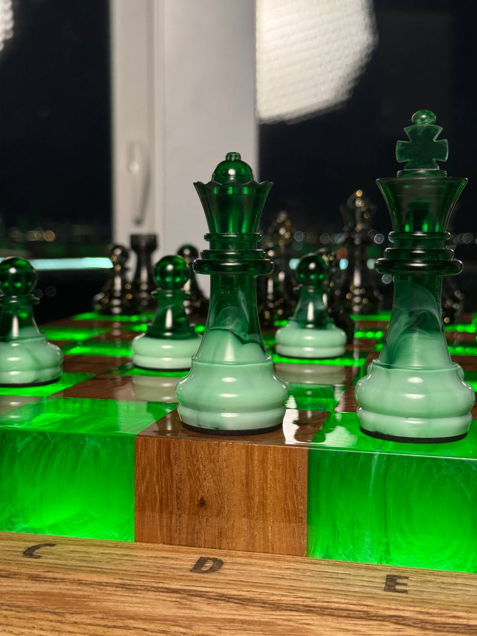 Green chess with fog Granadas.store