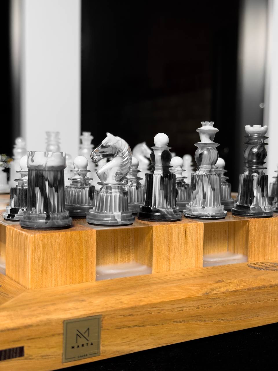 Crystal chess with depth effect Granadas.store