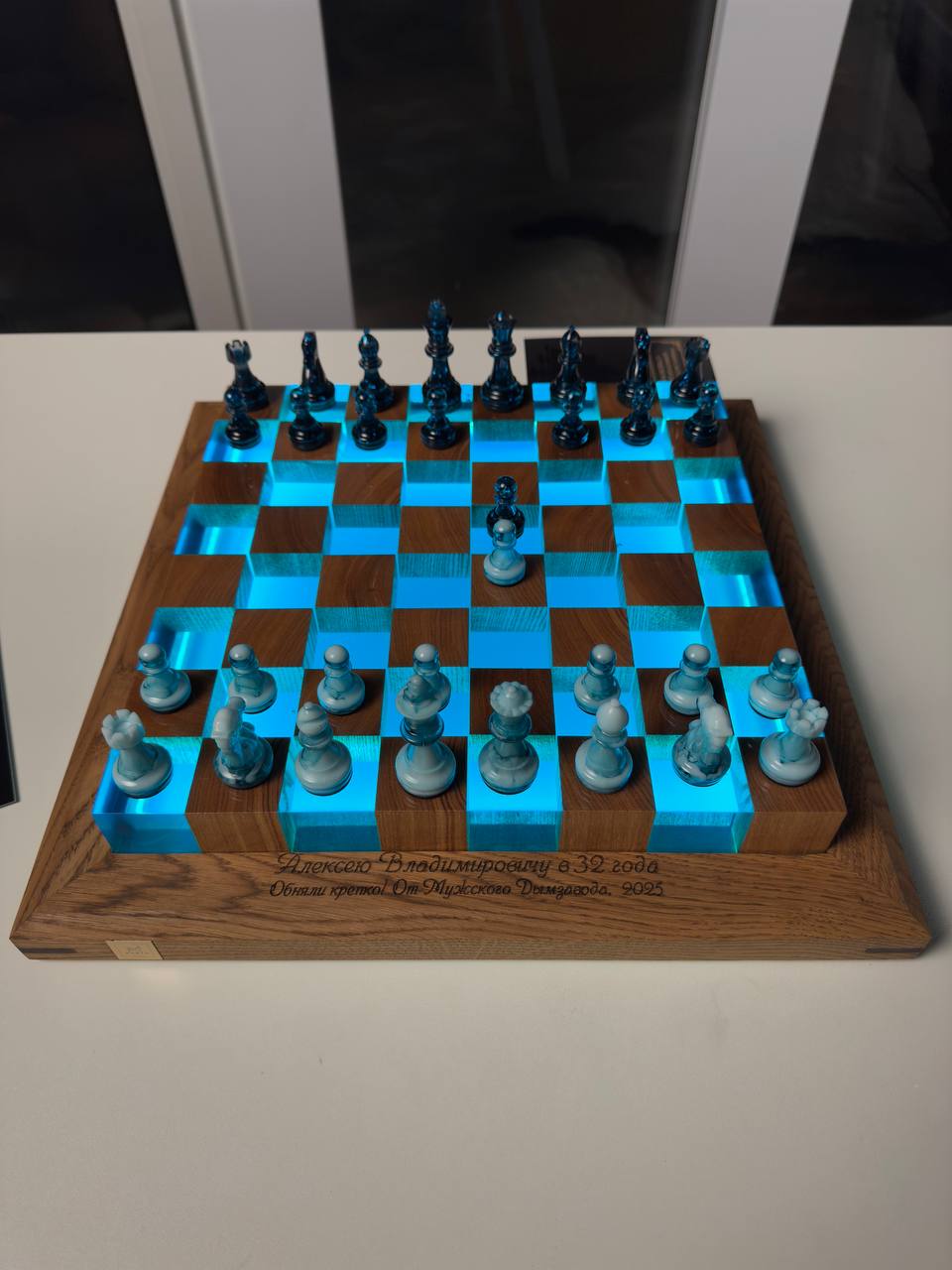 Blue chess with backlight Granadas.store