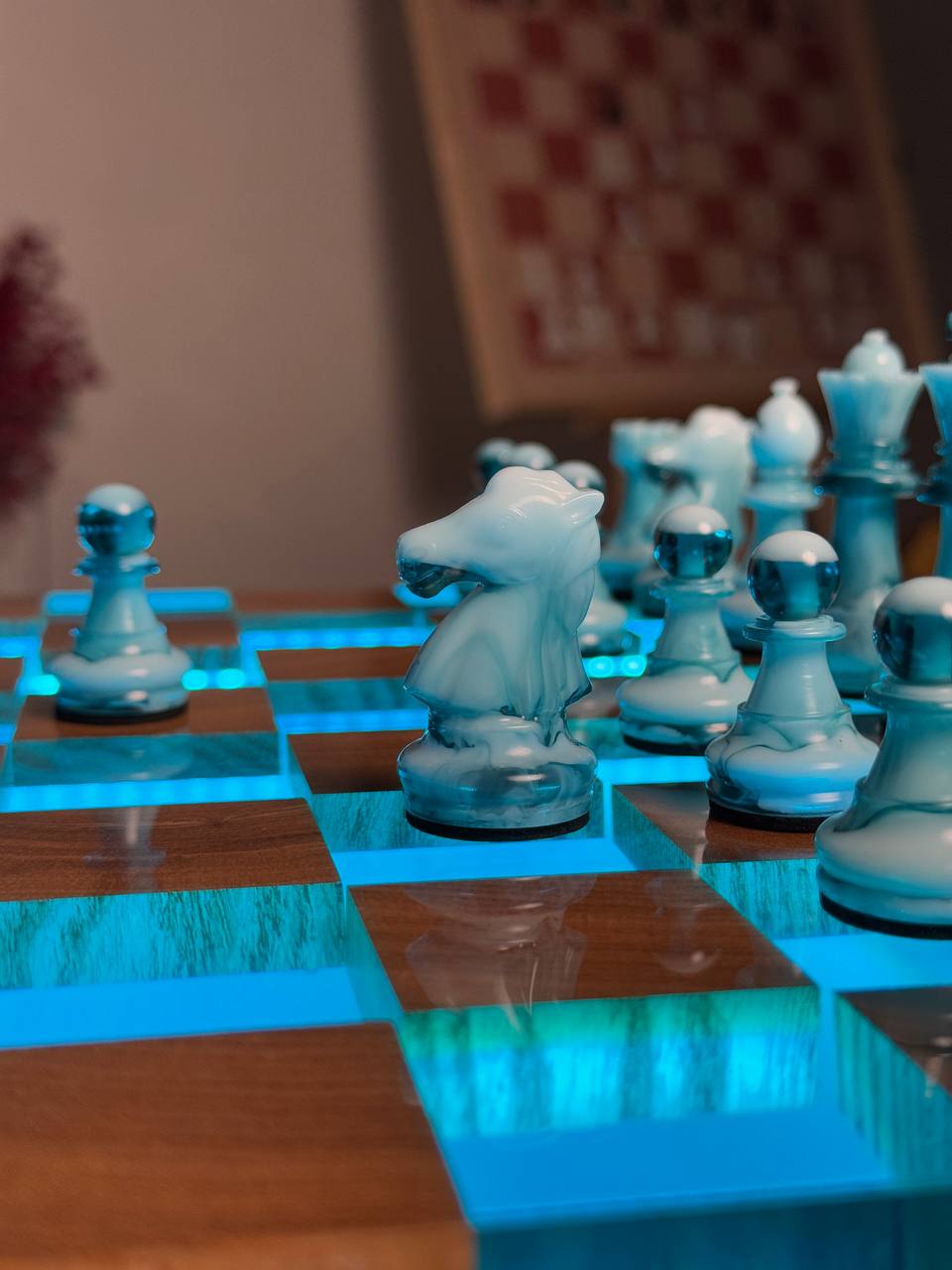 Blue chess with backlight Granadas.store