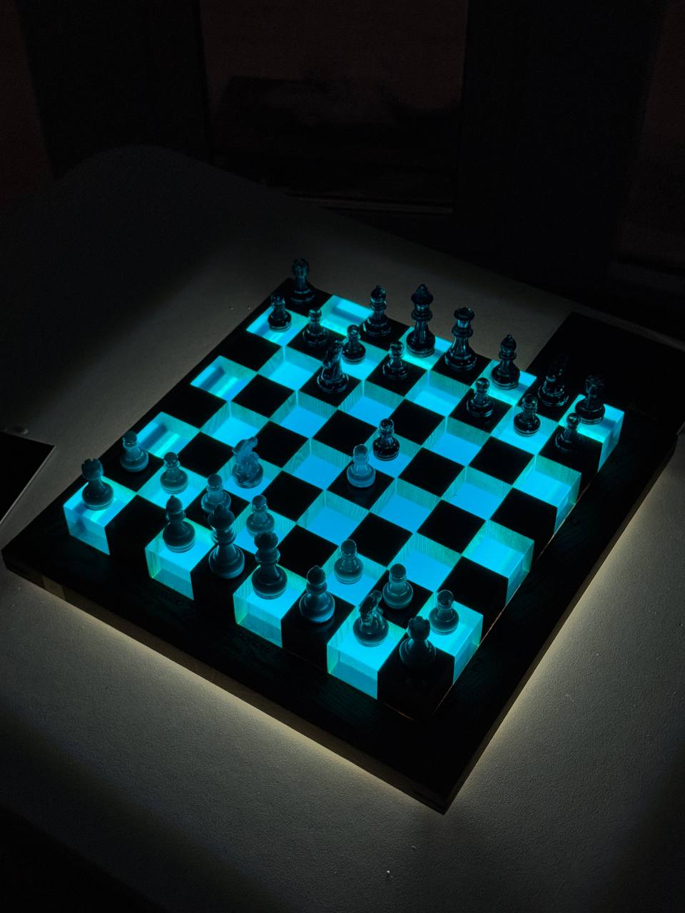 Blue chess with backlight Granadas.store
