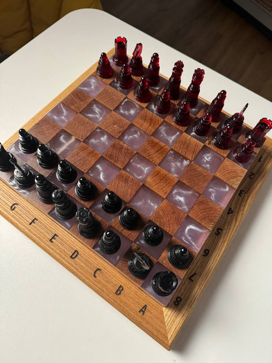 Elm and epoxy chess Granadas.store