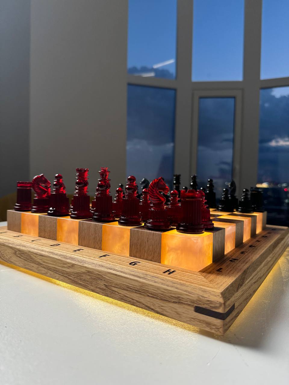 Elm and epoxy chess Granadas.store