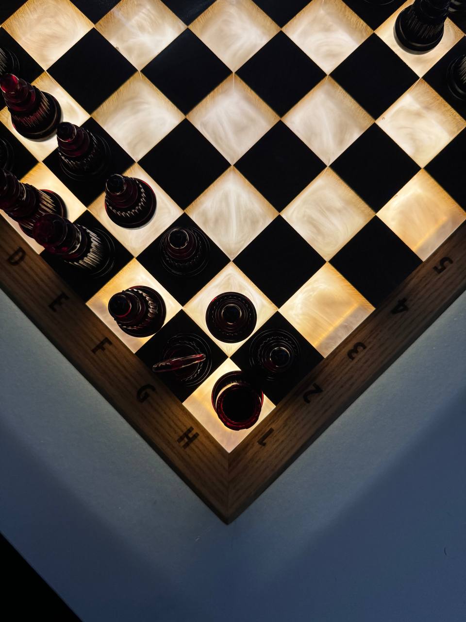 Elm and epoxy chess Granadas.store