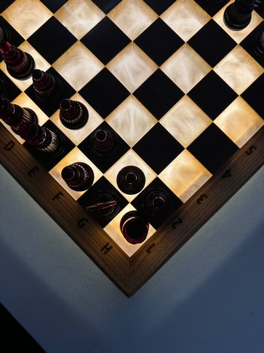 Elm and epoxy chess Granadas.store