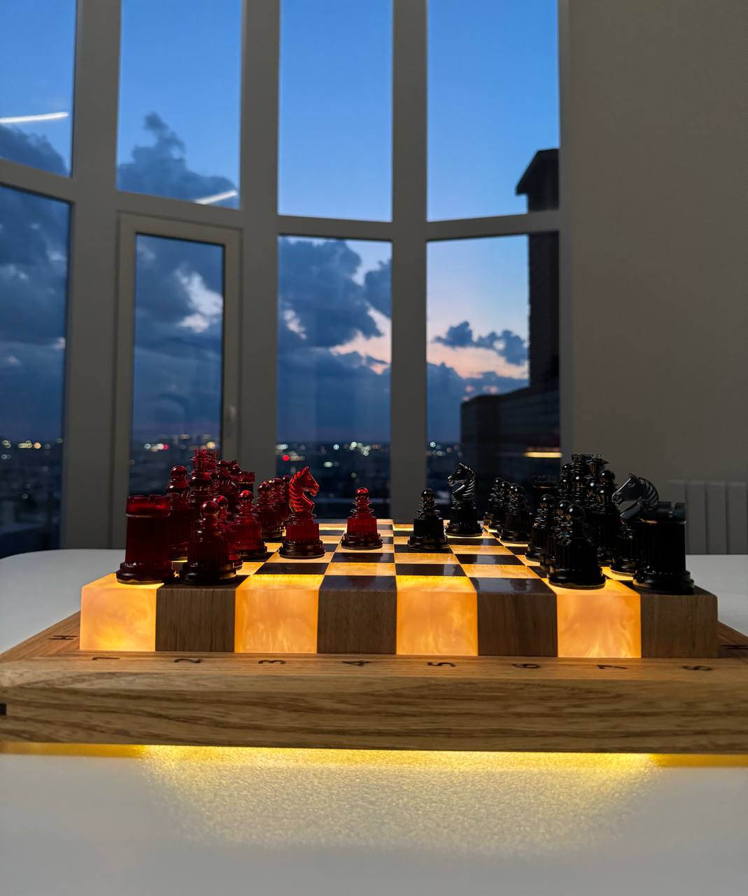 Elm and epoxy chess Granadas.store