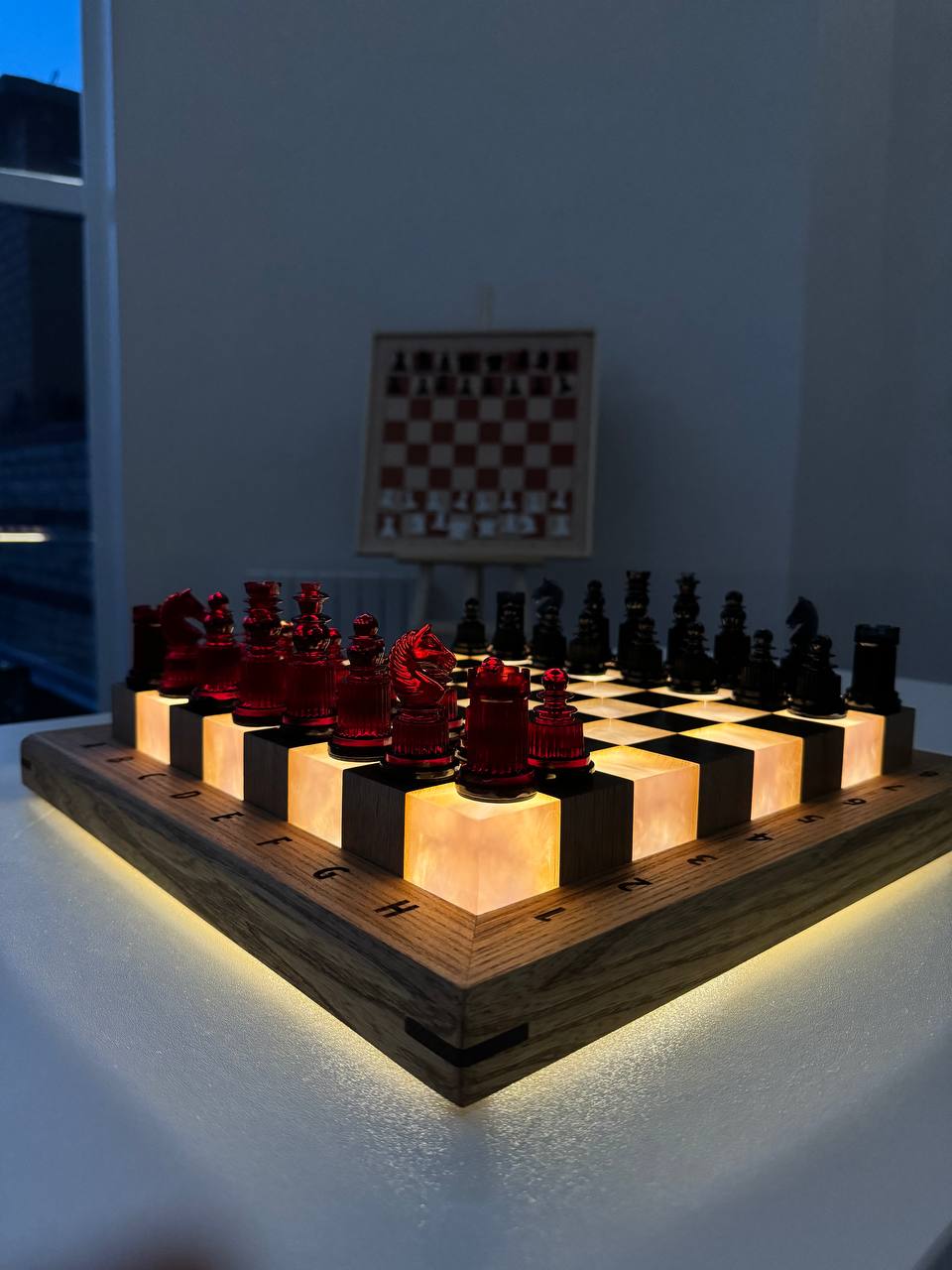 Elm and epoxy chess Granadas.store