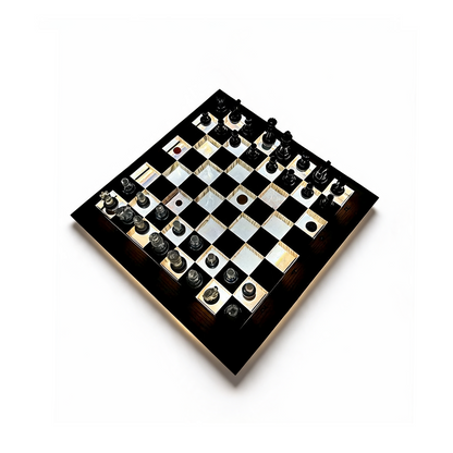 Granadas Space Chess Set – Handmade Wood & Resin with LED Backlight Granadas.store