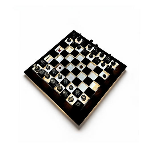 Granadas Space Chess Set – Handmade Wood & Resin with LED Backlight Granadas.store