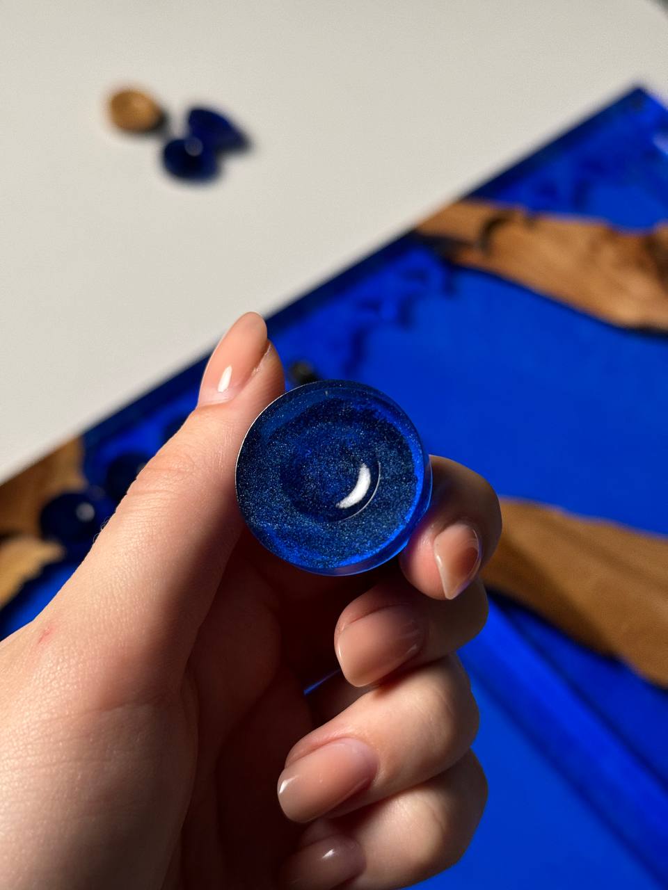 Backgammon in blue with mother-of-pearl - Granadas.store