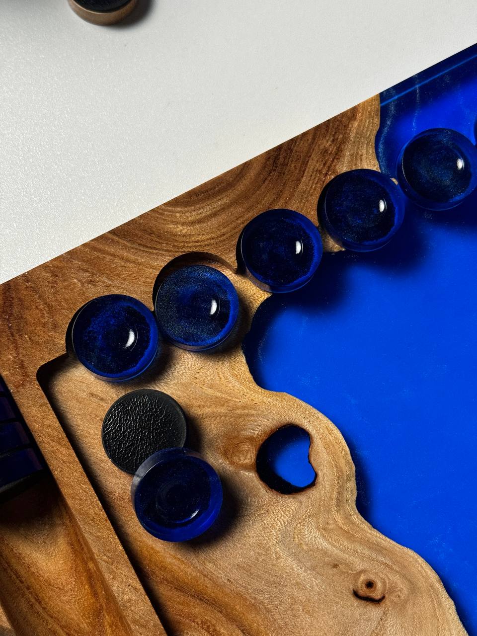Backgammon in blue with mother-of-pearl - Granadas.store