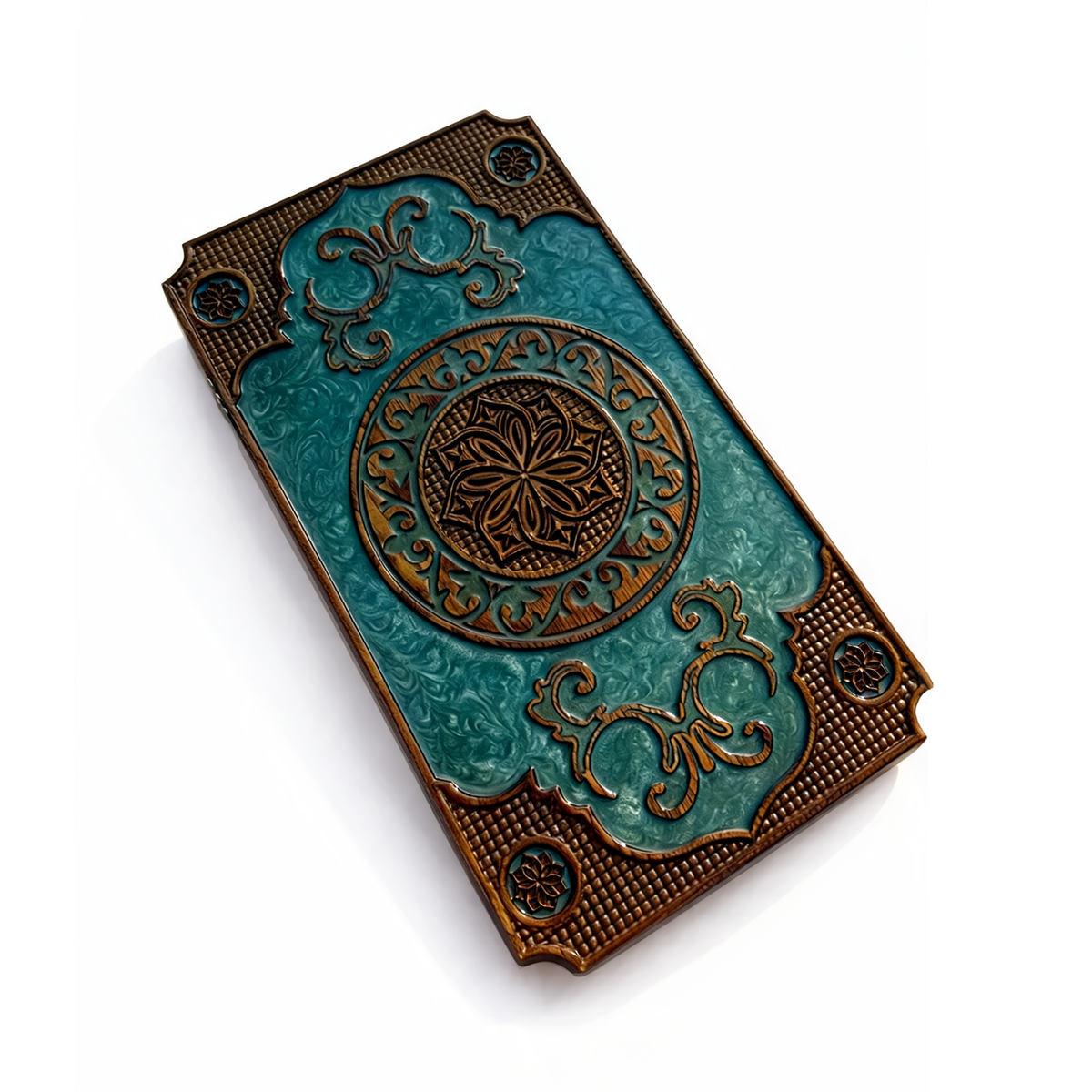 Ararat Heritage Handmade Backgammon Set | Carved Wood & Epoxy Resin Granadas.store