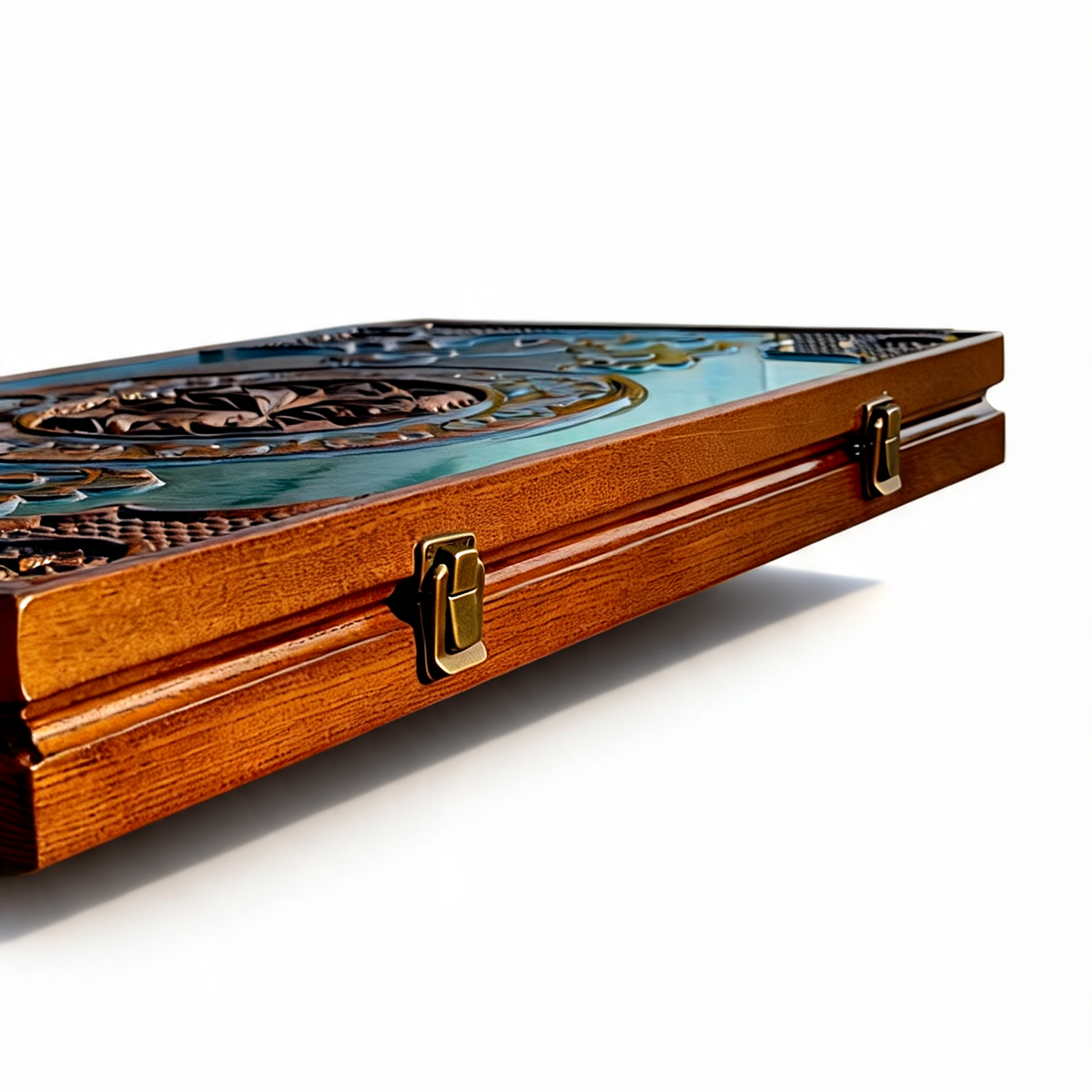 Ararat Heritage Handmade Backgammon Set | Carved Wood & Epoxy Resin Granadas.store