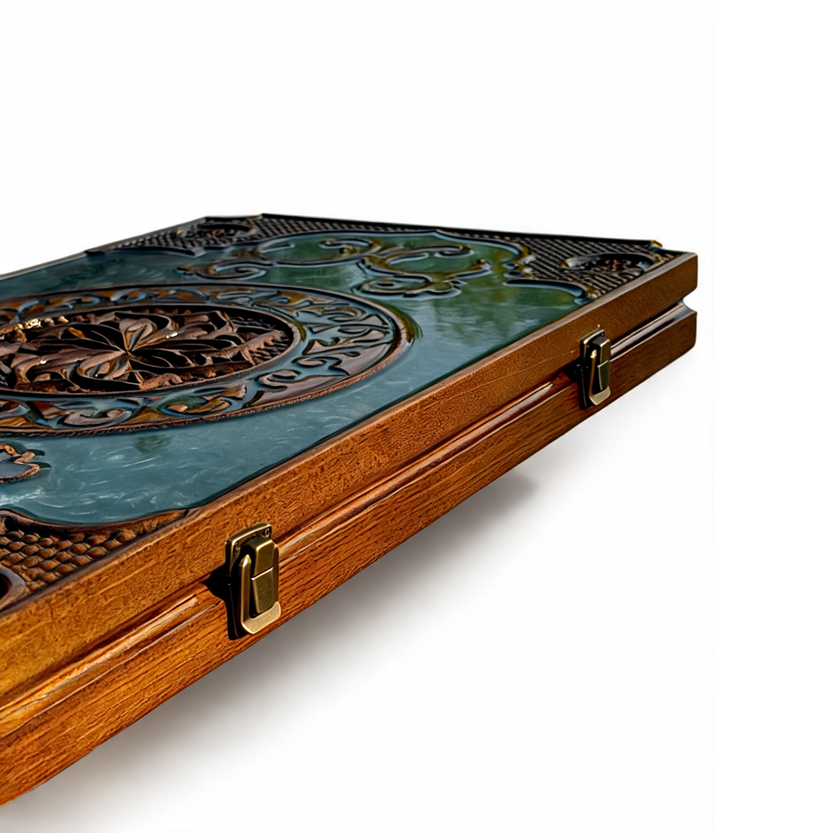 Ararat Heritage Handmade Backgammon Set | Carved Wood & Epoxy Resin Granadas.store