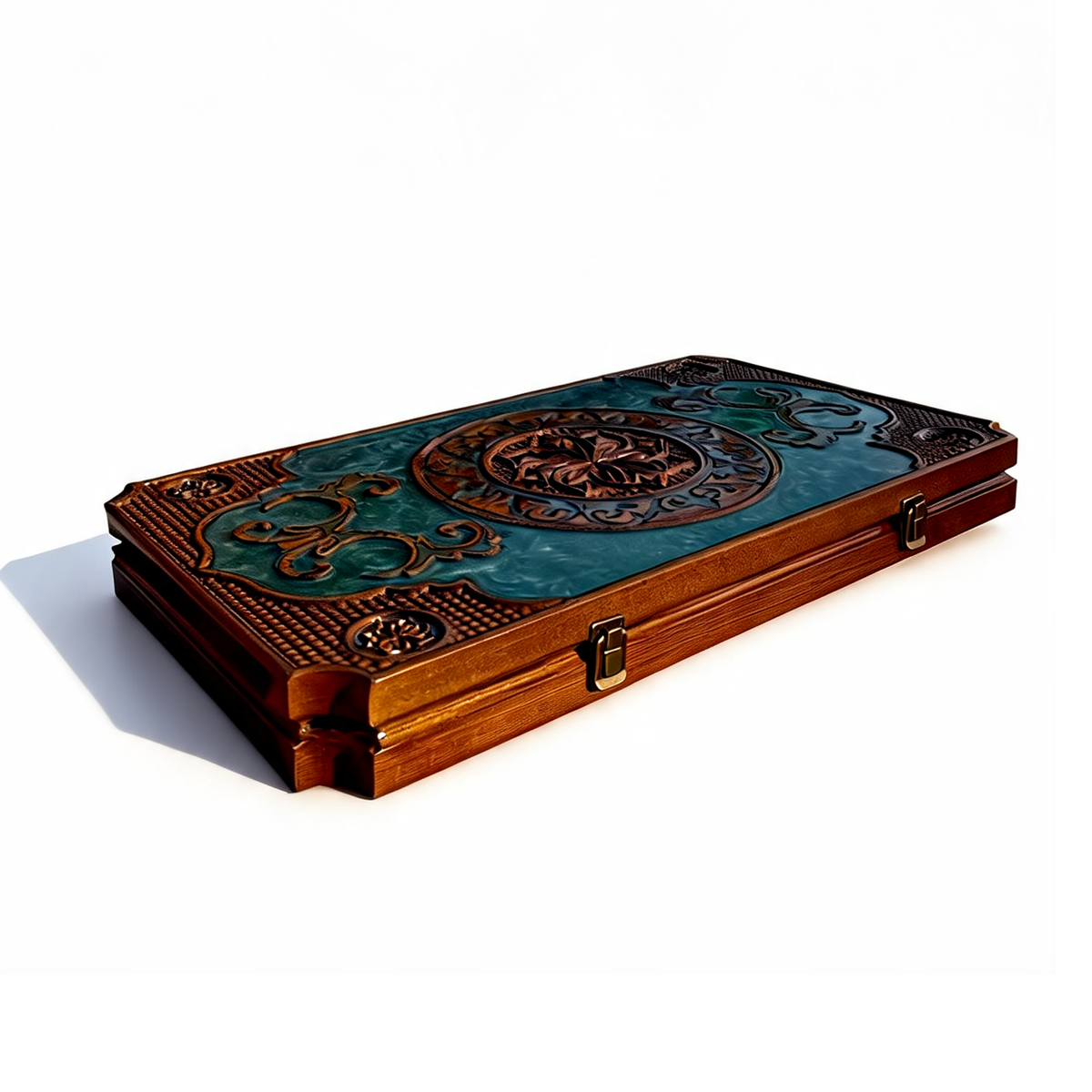 Ararat Heritage Handmade Backgammon Set | Carved Wood & Epoxy Resin Granadas.store