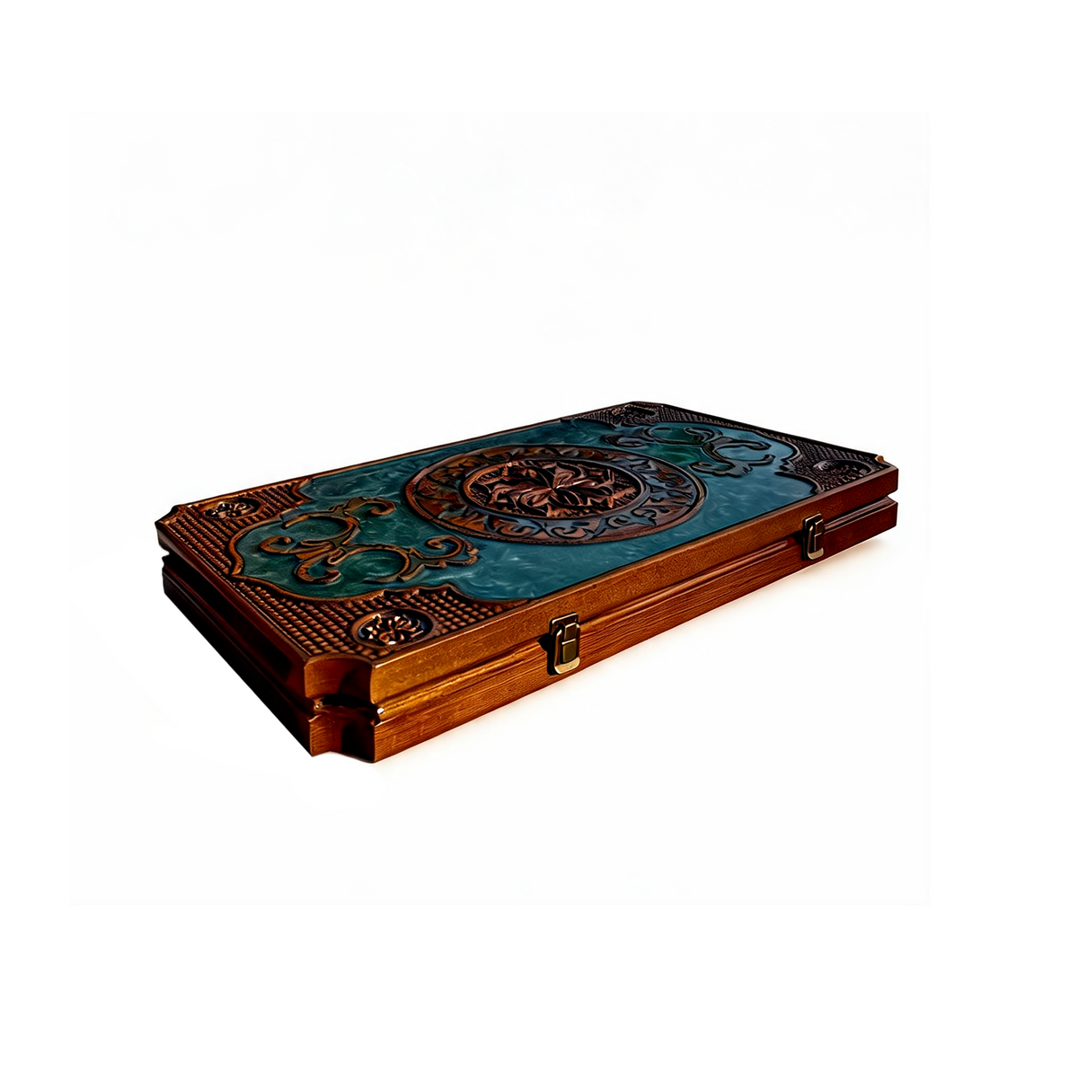Ararat Heritage Handmade Backgammon Set | Carved Wood & Epoxy Resin Granadas.store